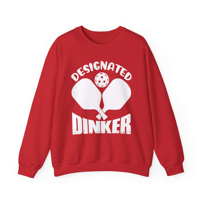Men's Unique Pickleball Sweatshirt - Designated Dinker Red