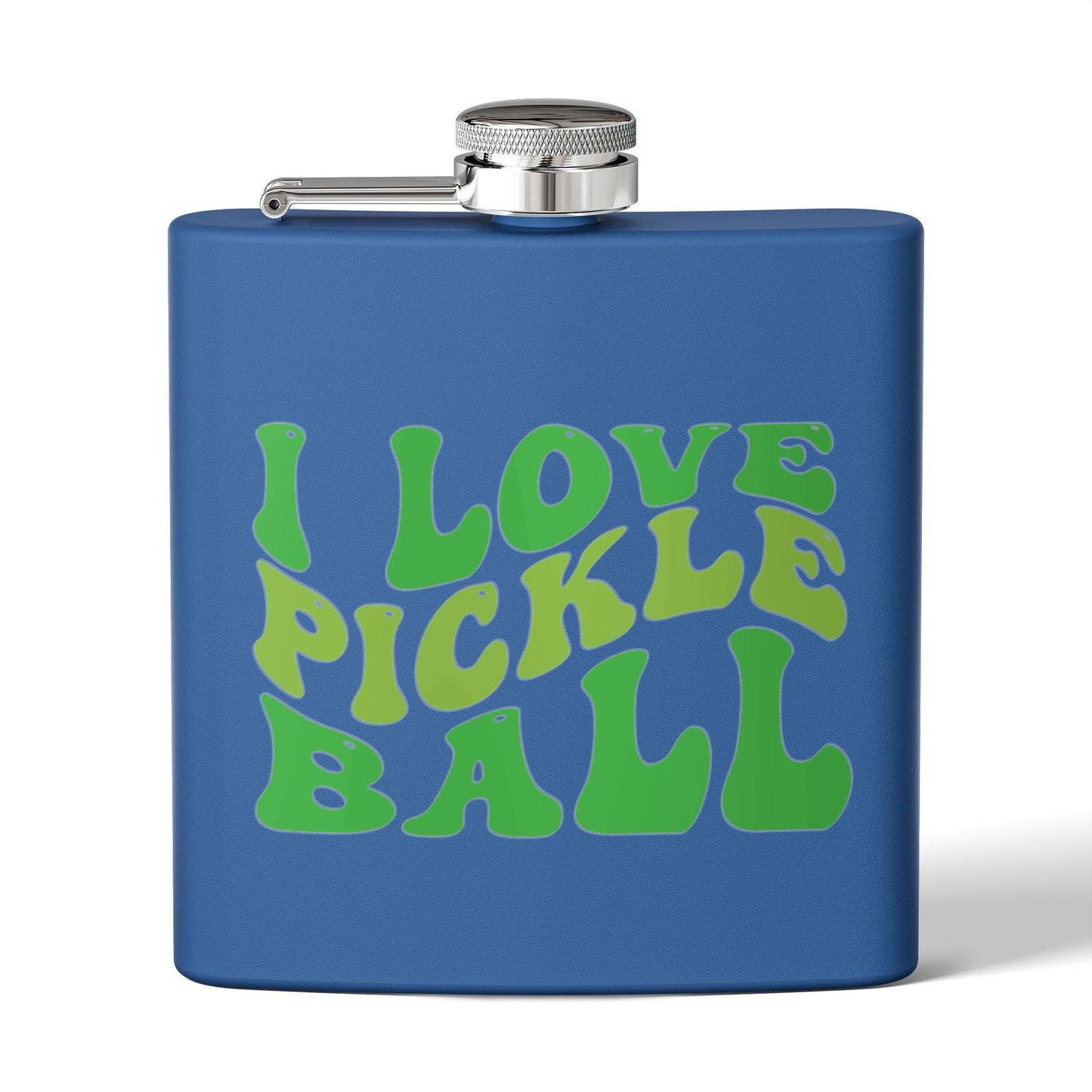 Pickleball Cute Flask - I Love Pickleball Royal