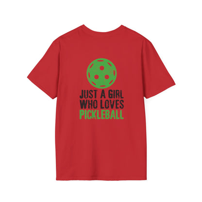 Women's Soft Pickleball T-shirt - Just a Girl Who Loves Pickleball