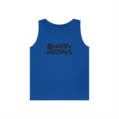 Women's Fun Pickleball Tank Top - Happy Holiday Royal