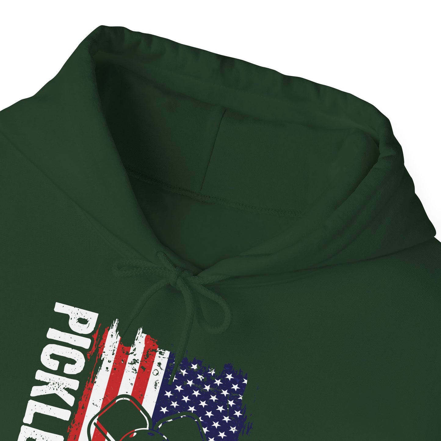 Men's Comfy Pickleball Hoodie - Pickleball with American Flag