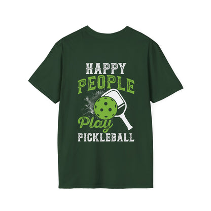 Men's Unique Pickleball T-shirt - Happy People Play Pickleball