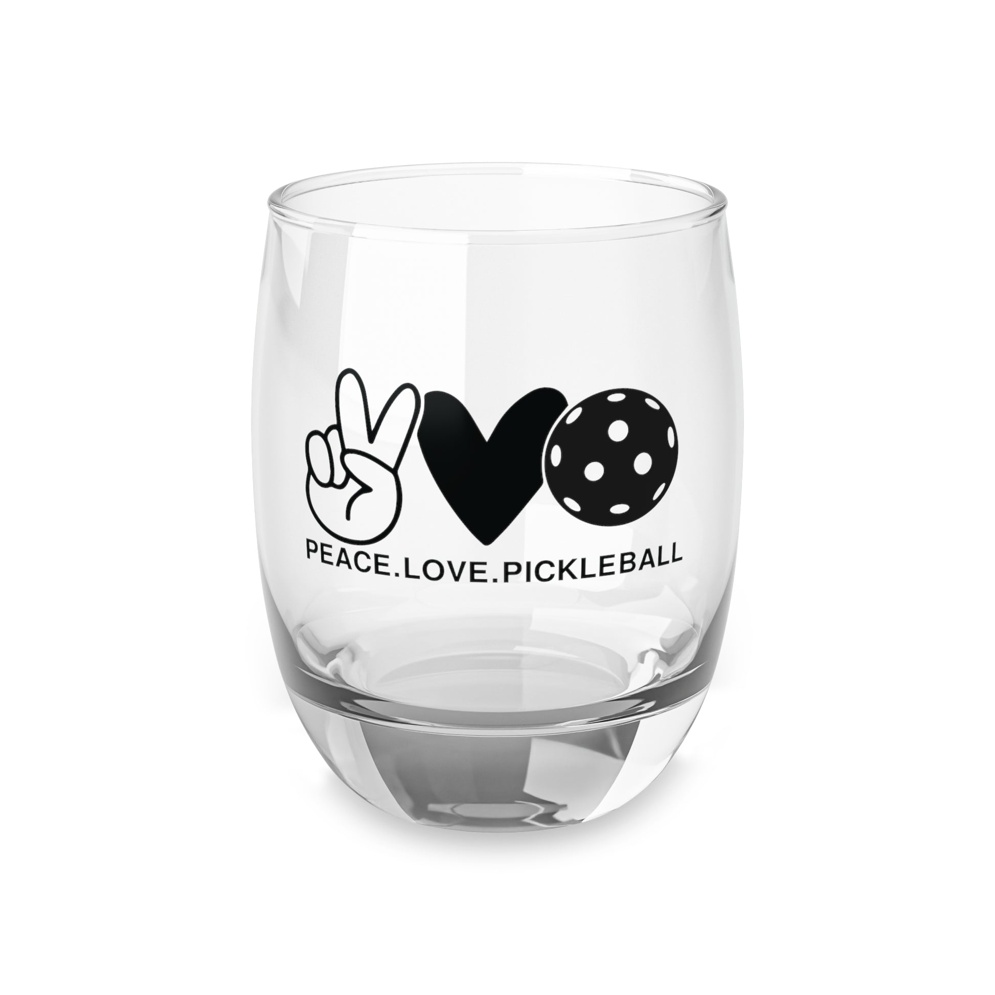 Pickleball Durable Whiskey Glass - Peach.Love.Pickleball 6oz