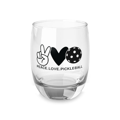 Pickleball Durable Whiskey Glass - Peach.Love.Pickleball 6oz