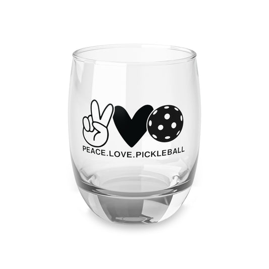 Pickleball Durable Whiskey Glass - Peach.Love.Pickleball 6oz