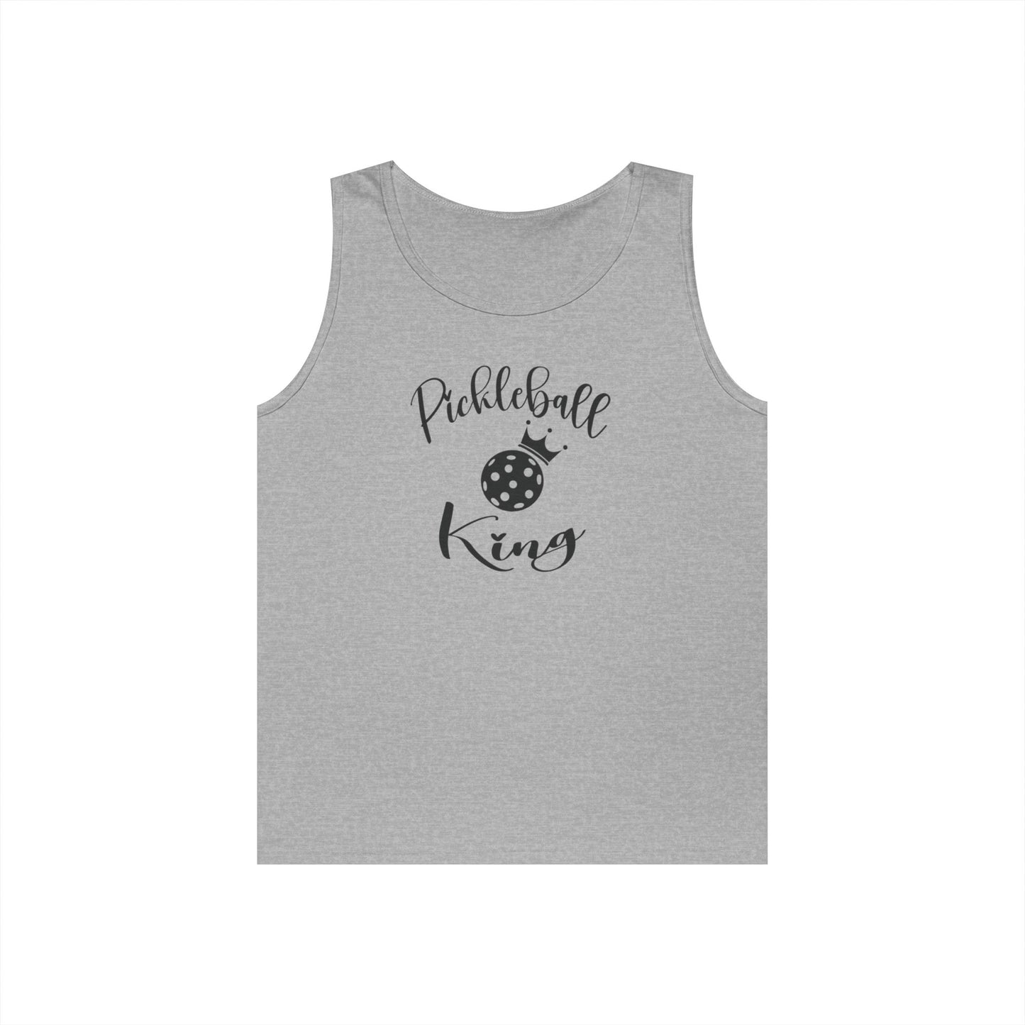 Men's Stylish Pickleball Tank Top - Pickleball King Gray