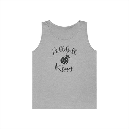 Men's Stylish Pickleball Tank Top - Pickleball King Gray