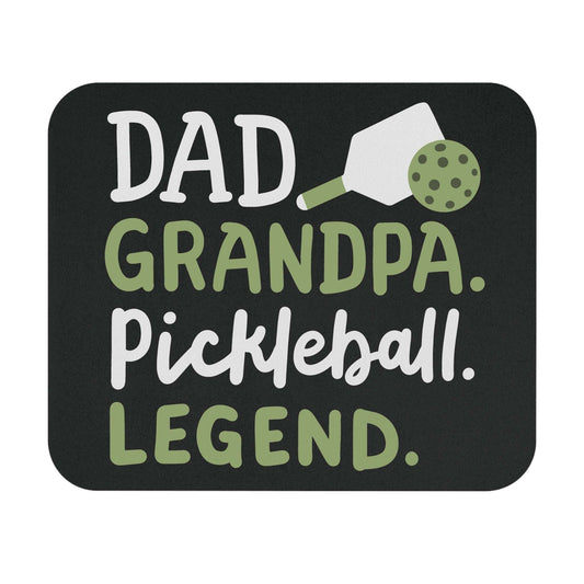 Pickleball Durable Mouse pad - Dad Grandpa Pickleball Legend Black