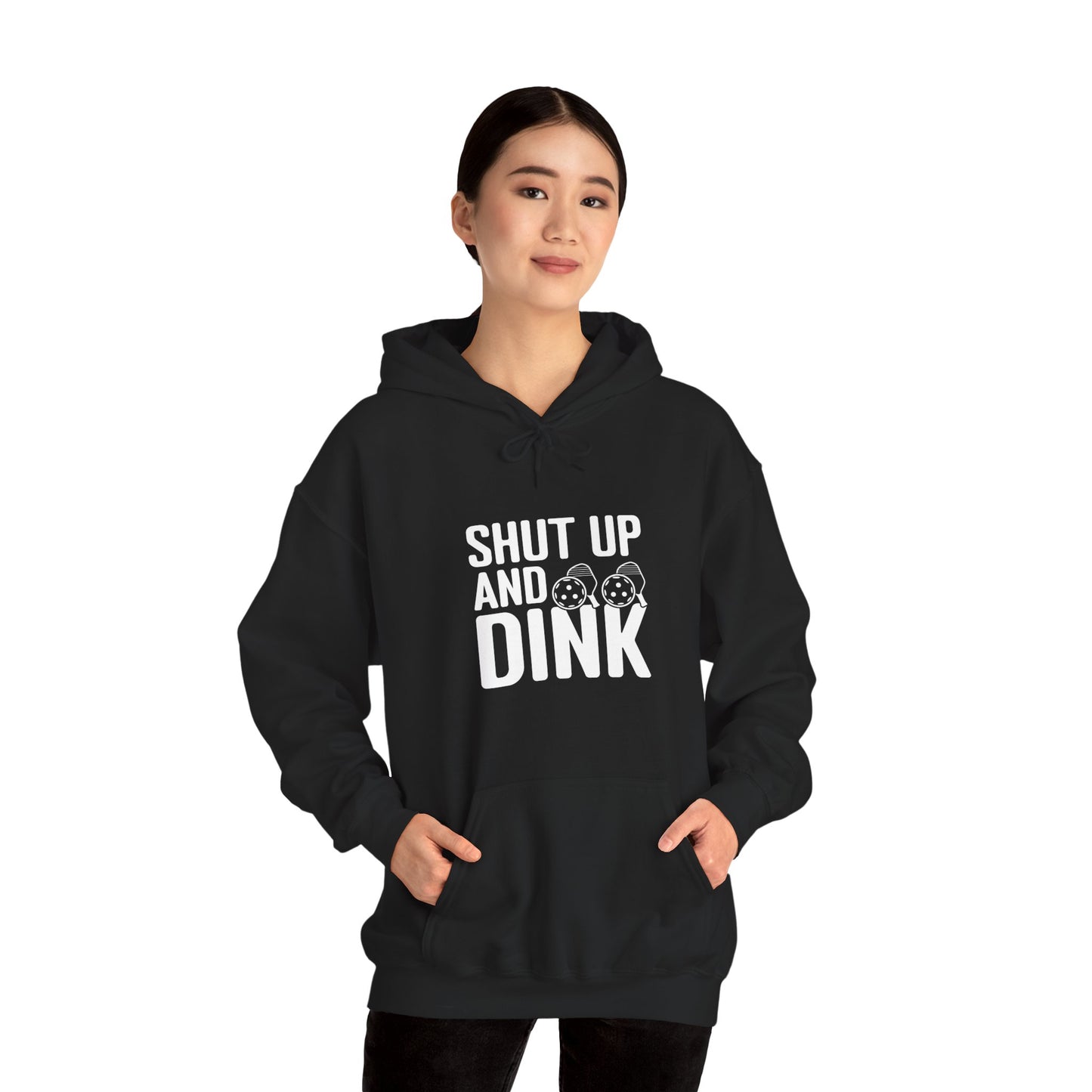 Women's Comfy Pickleball Hoodie - Shut Up and Dink