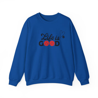 Women's Funny Pickleball Sweatshirt - Life Is Good Royal