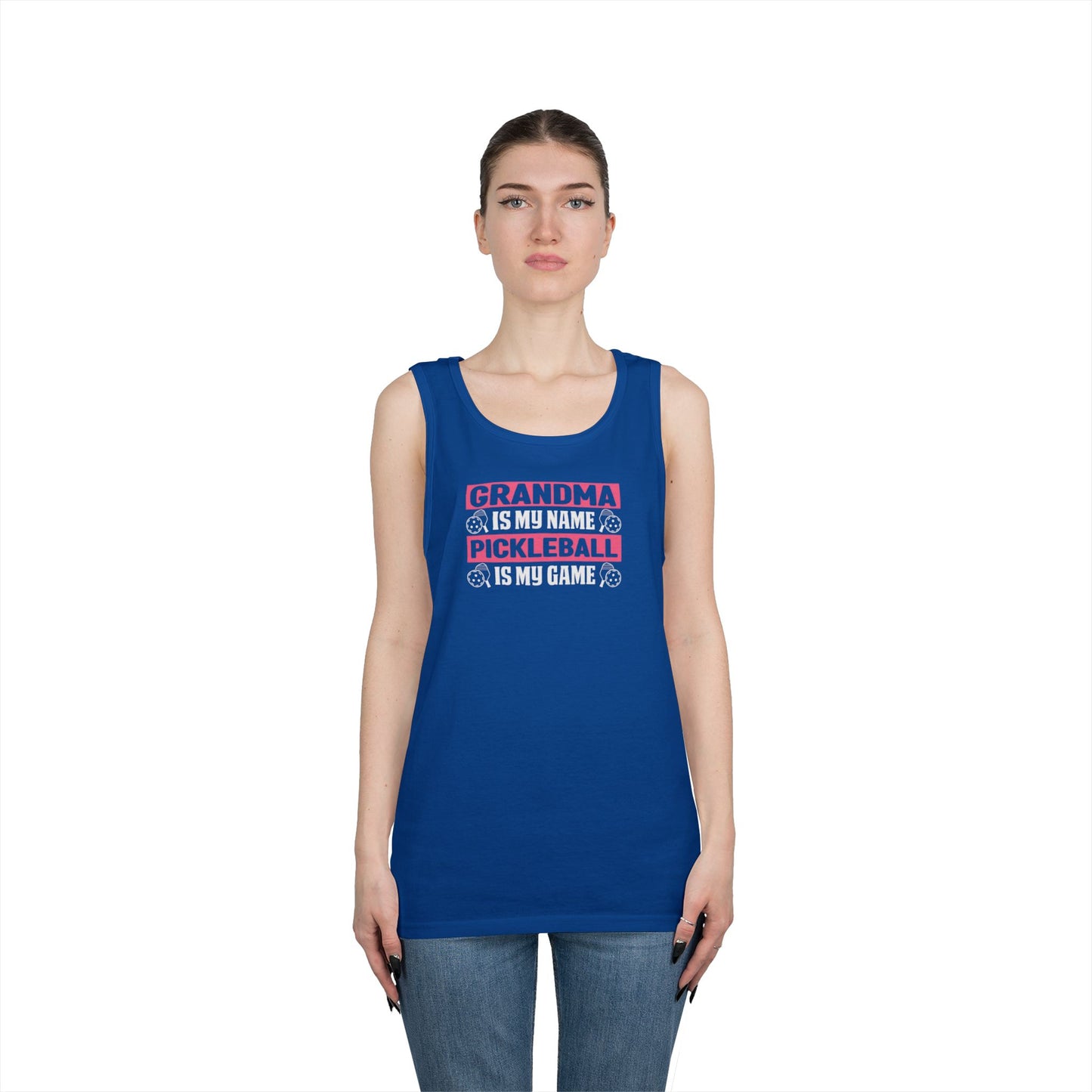 Women's Pickleball Tank Top - Grandma Is My Name Pickleball Is My Game