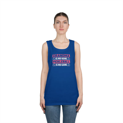 Women's Pickleball Tank Top - Grandma Is My Name Pickleball Is My Game