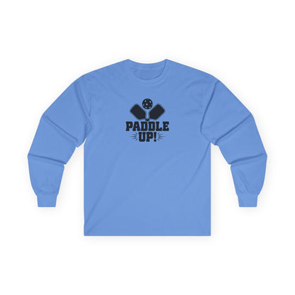 Men's Soft Pickleball Long Sleeves top - Paddle Up Blue