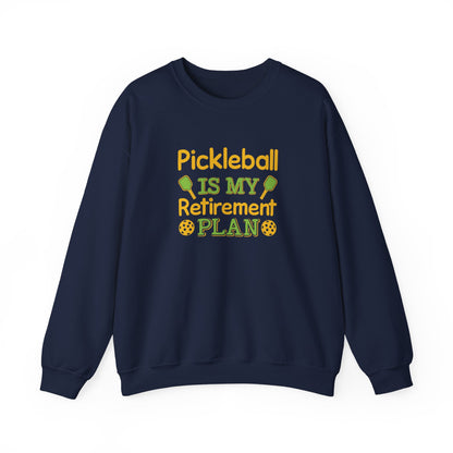 Men's Funny Pickleball Sweatshirt - Pickleball Is My Retirement Plan Navy