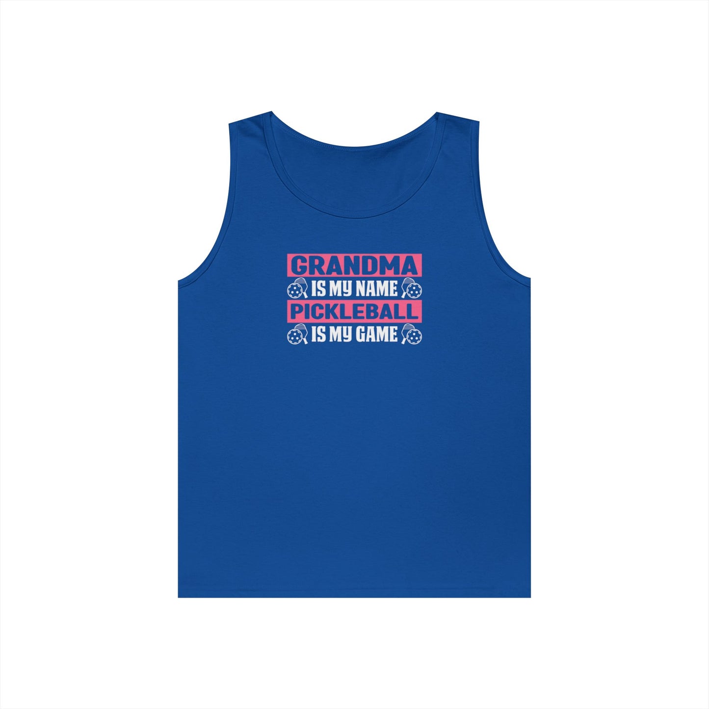 Women's Pickleball Tank Top - Grandma Is My Name Pickleball Is My Game Royal