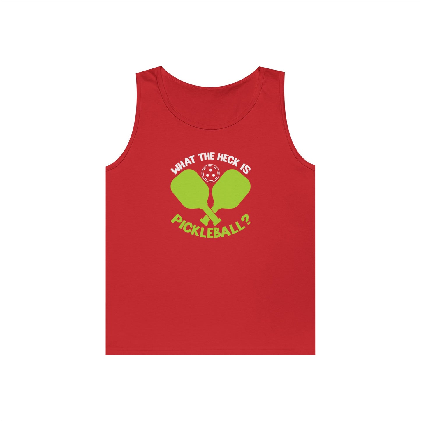 Men's Funny Pickleball Tank Top - What the Heck Is Pickleball? Red