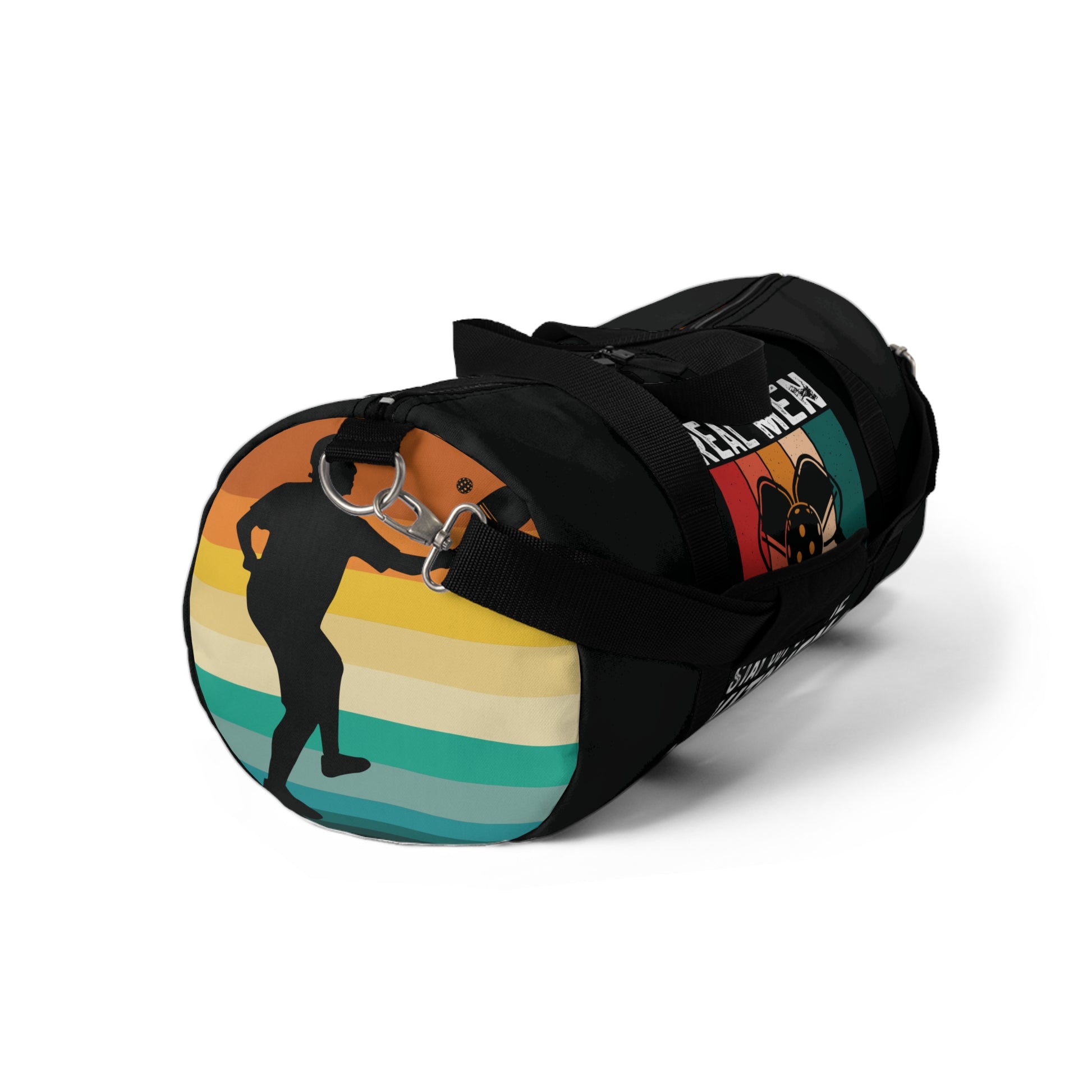 Pickleball Cool Duffel Bag - Real Men Stay Out Of The Kitchen Retro