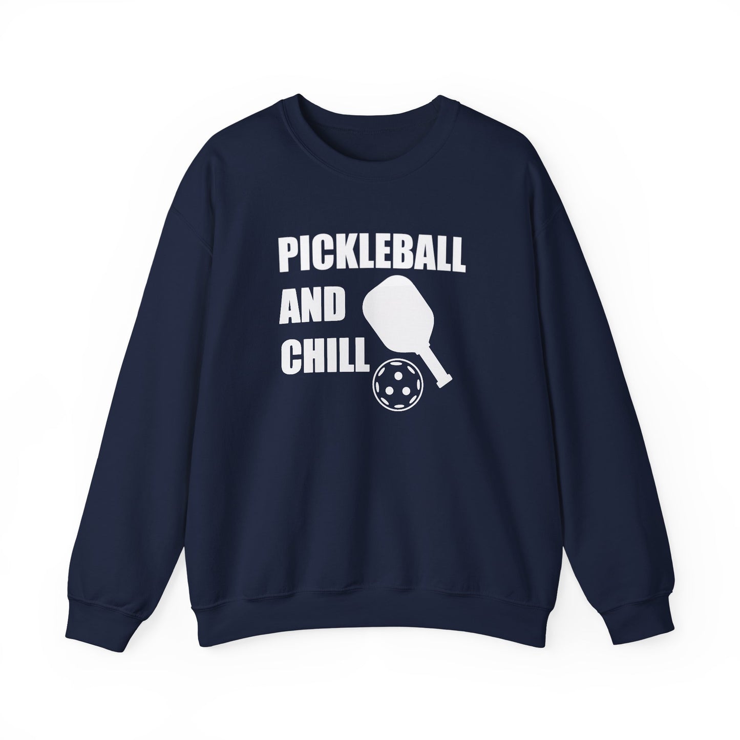 Women's Stylish Pickleball Sweatshirt - Pickleball and Chill Navy