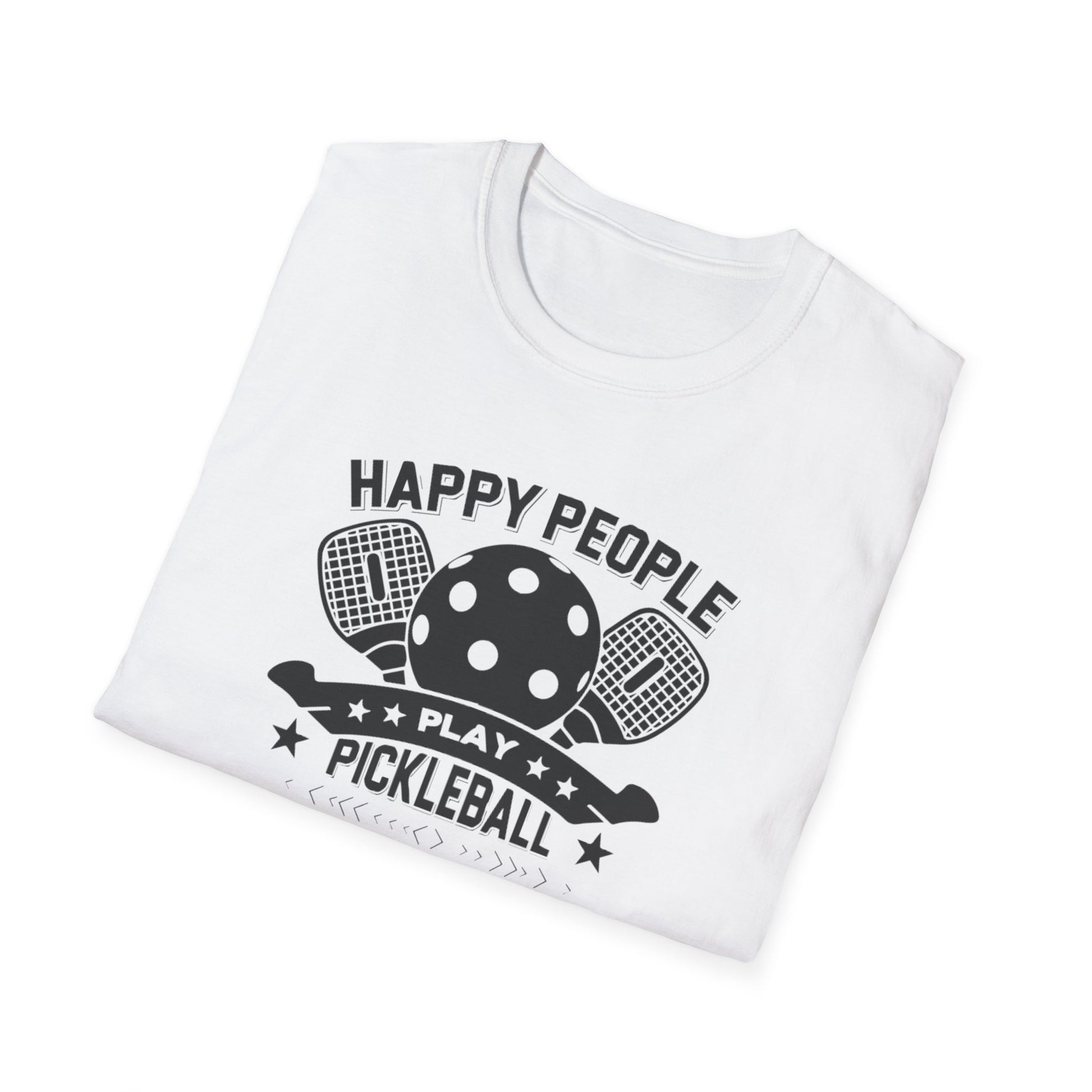 Men's Quirky Pickleball T-shirt - Happy People Play Pickleball