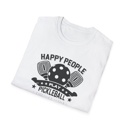Men's Quirky Pickleball T-shirt - Happy People Play Pickleball