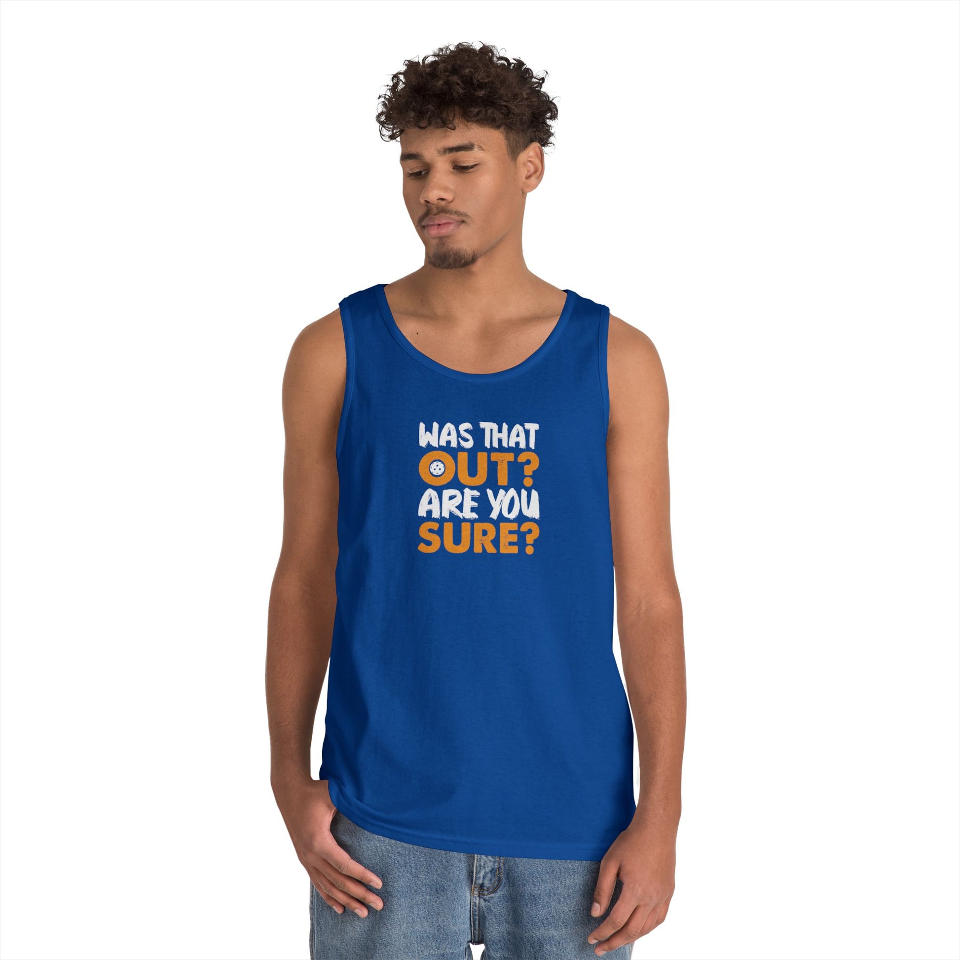 Men's Funny Pickleball Tank Top - Was That Out Are You Sure?