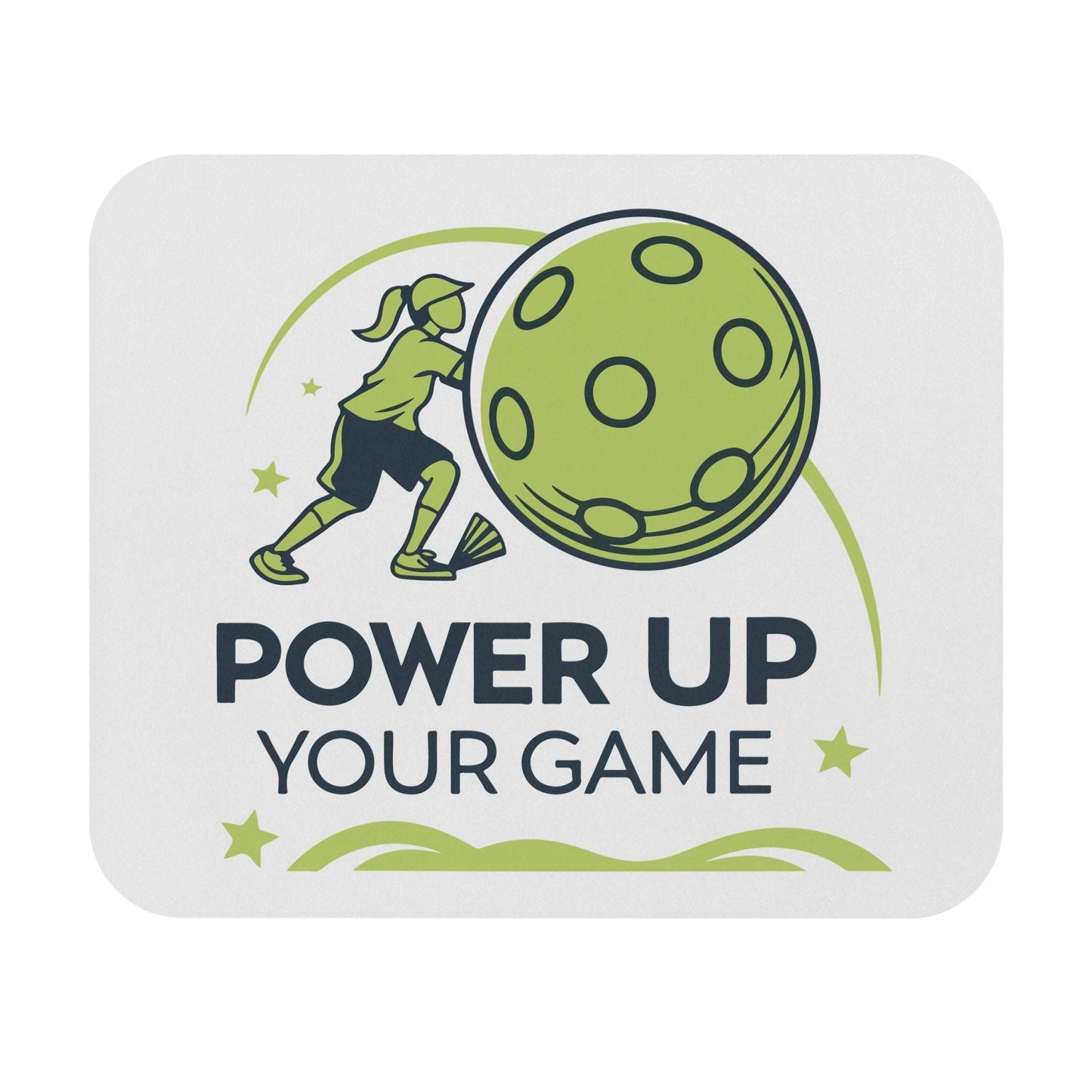 Pickleball Durable Mouse pad - Power Up Your Game White