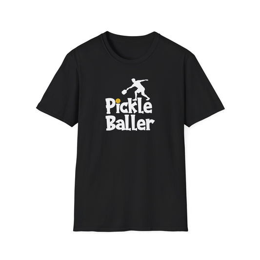 Men's Durable Pickleball T-shirt - Pickle Baller Black