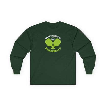 Women's Pickleball Long Sleeves top - What the Heck Is Pickleball? Green