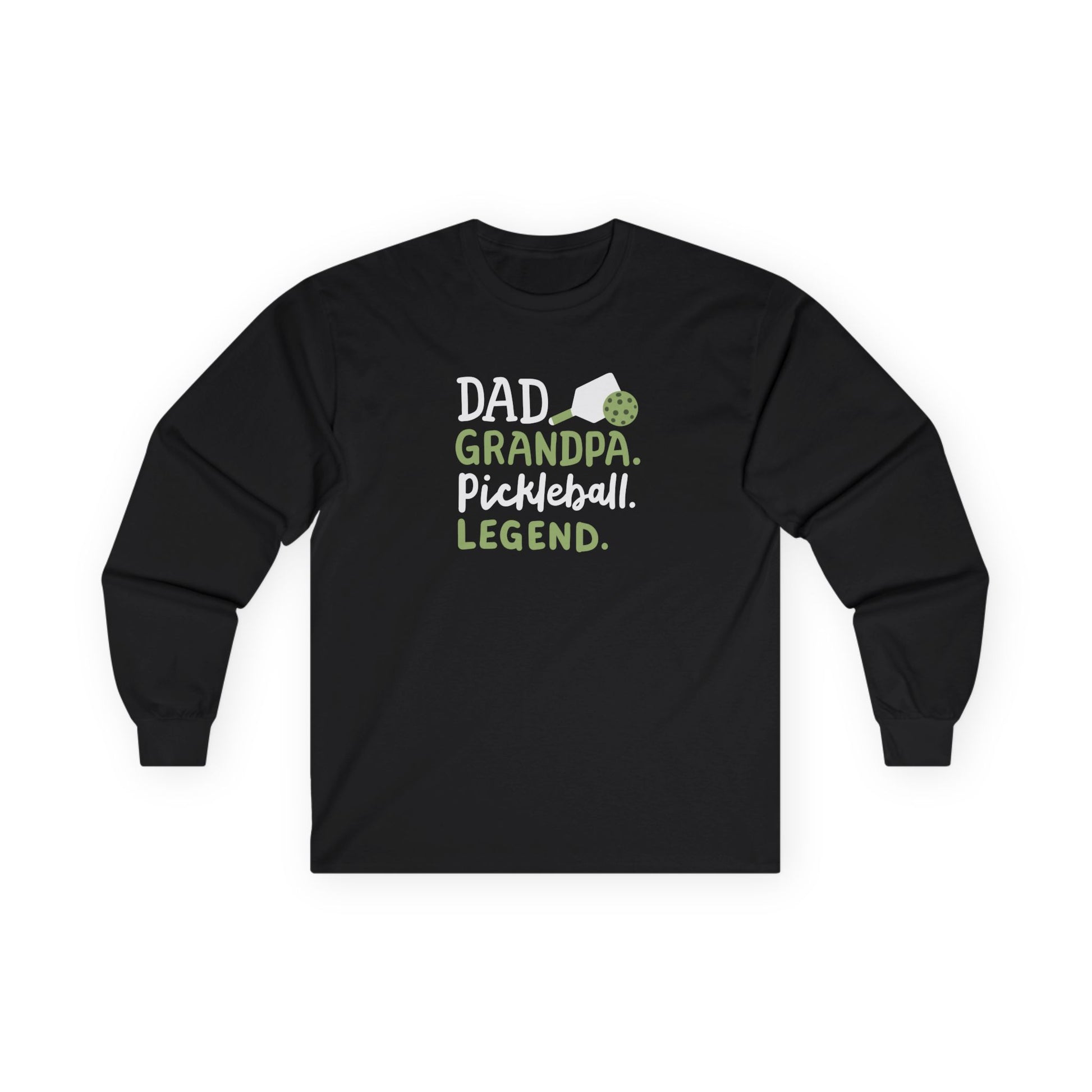 Men's Pickleball Long Sleeves top - Dad Grandpa Pickleball Legend Black