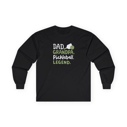 Men's Pickleball Long Sleeves top - Dad Grandpa Pickleball Legend Black