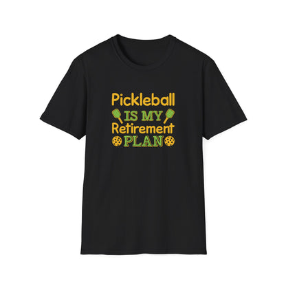 Women's Playful Pickleball T-shirt - Pickleball Is My Retirement Plan Black