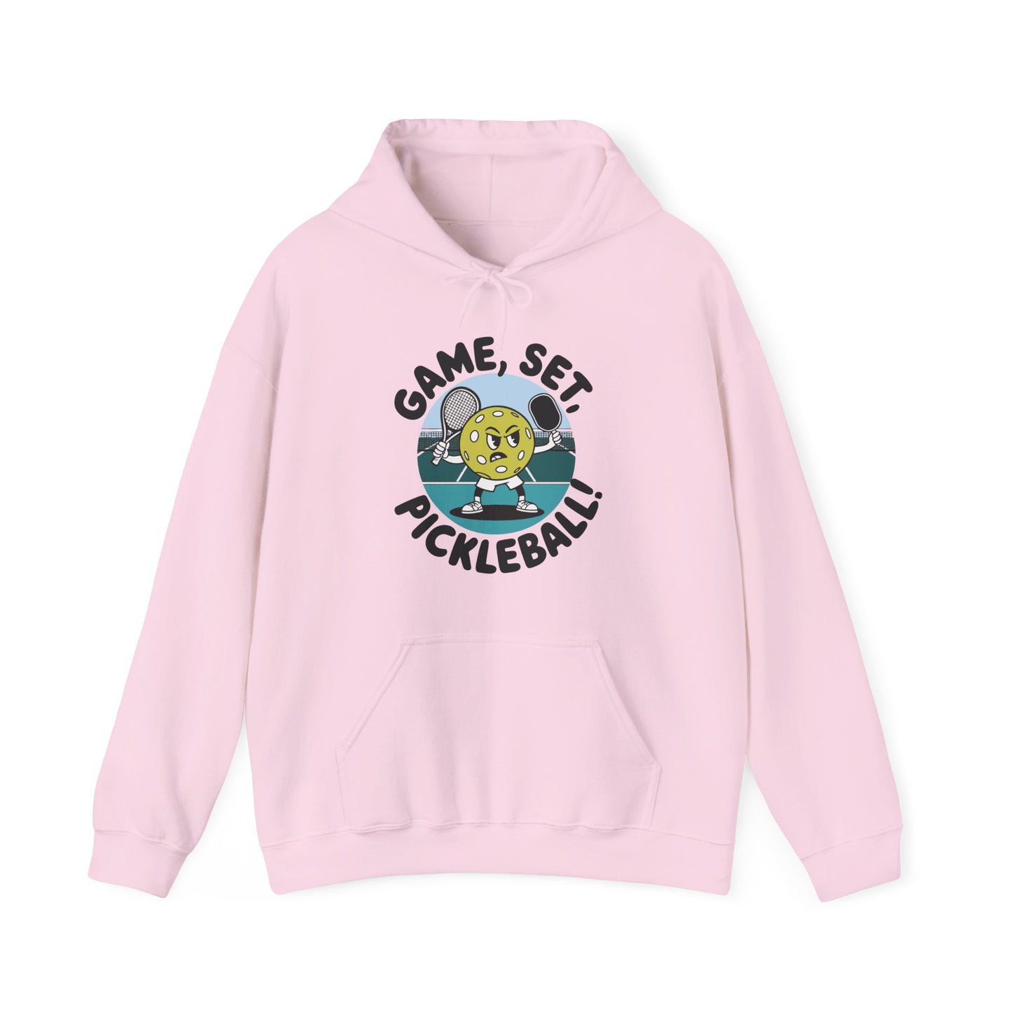 Women's Durable Pickleball Hoodie - Game, Set, Pickleball Pink