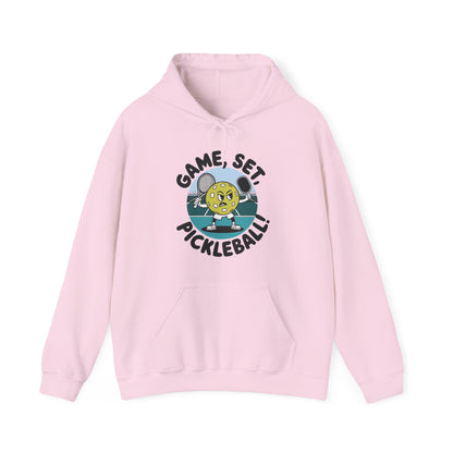 Women's Durable Pickleball Hoodie - Game, Set, Pickleball Pink