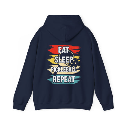 Men's Pickleball Hoodie - Eat Sleep Pickleball Repeat Retro