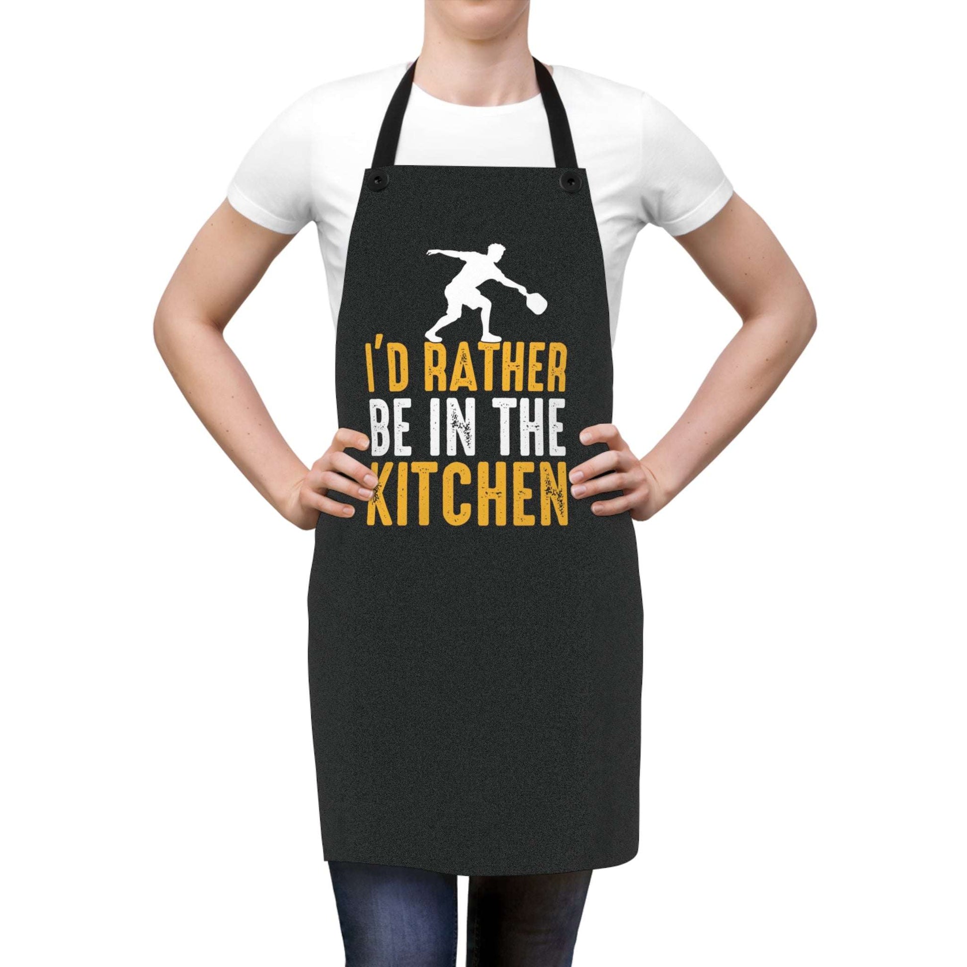 Funny Pickleball Apron - I'd rather be in the Kitchen