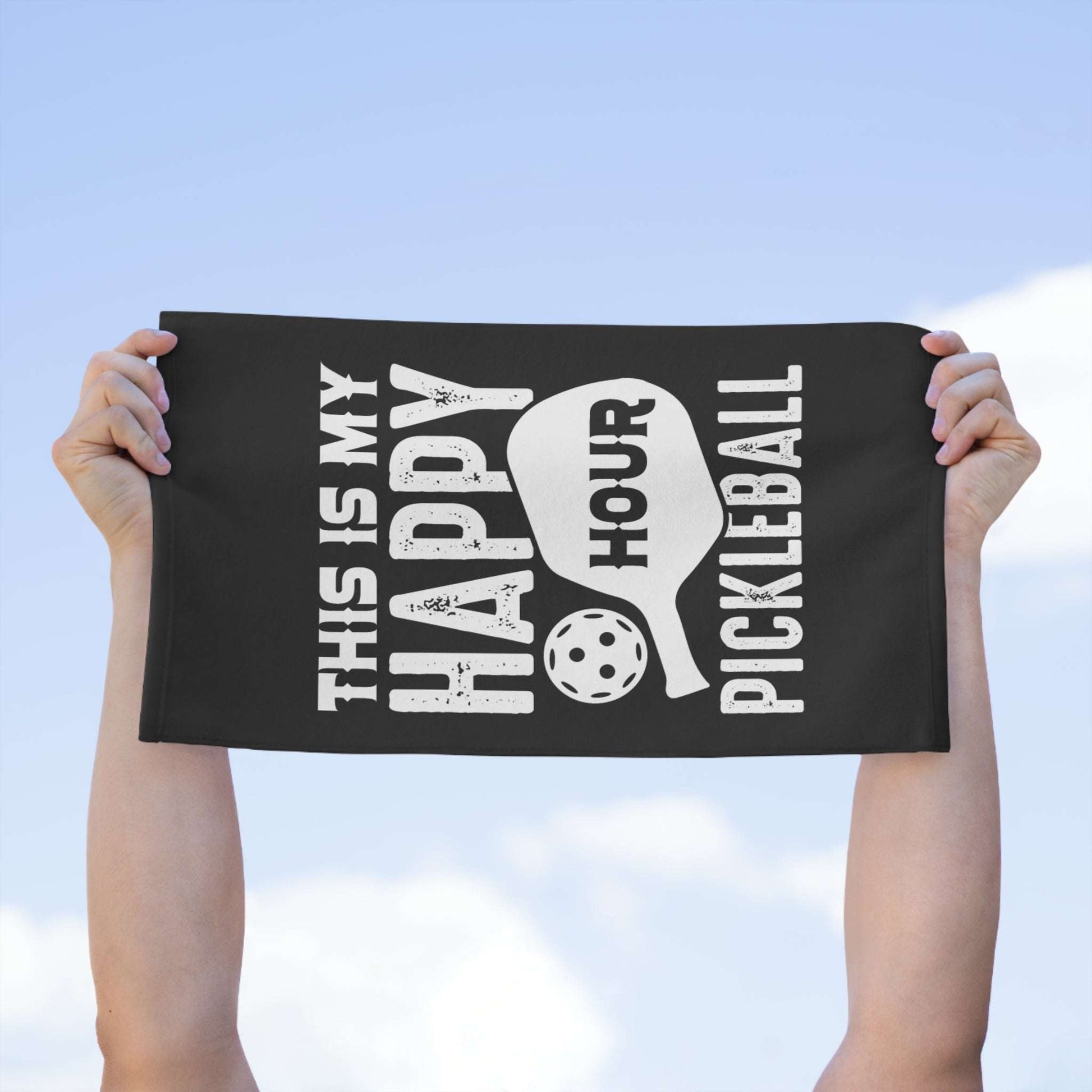 Pickleball Cool Rally Towel - This Is My Happy Hour Pickleball
