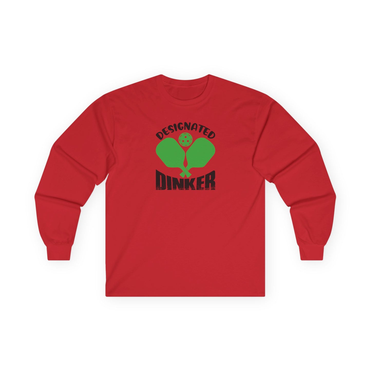 Women's Comfy Pickleball Long Sleeves top - Designated Dinker Red