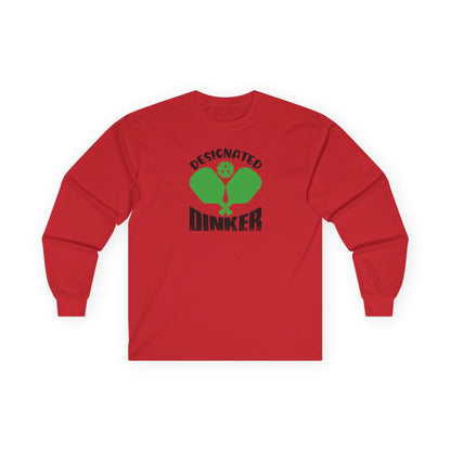 Women's Comfy Pickleball Long Sleeves top - Designated Dinker Red