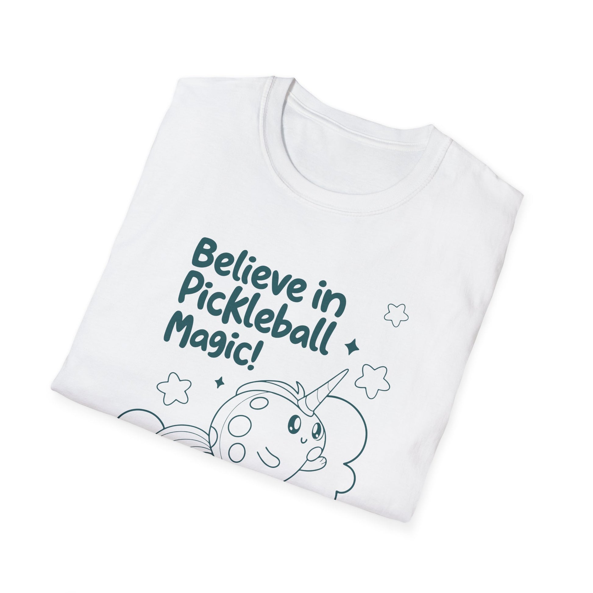 Women's Comfy Pickleball T-shirt - Believe in pickleball Magic