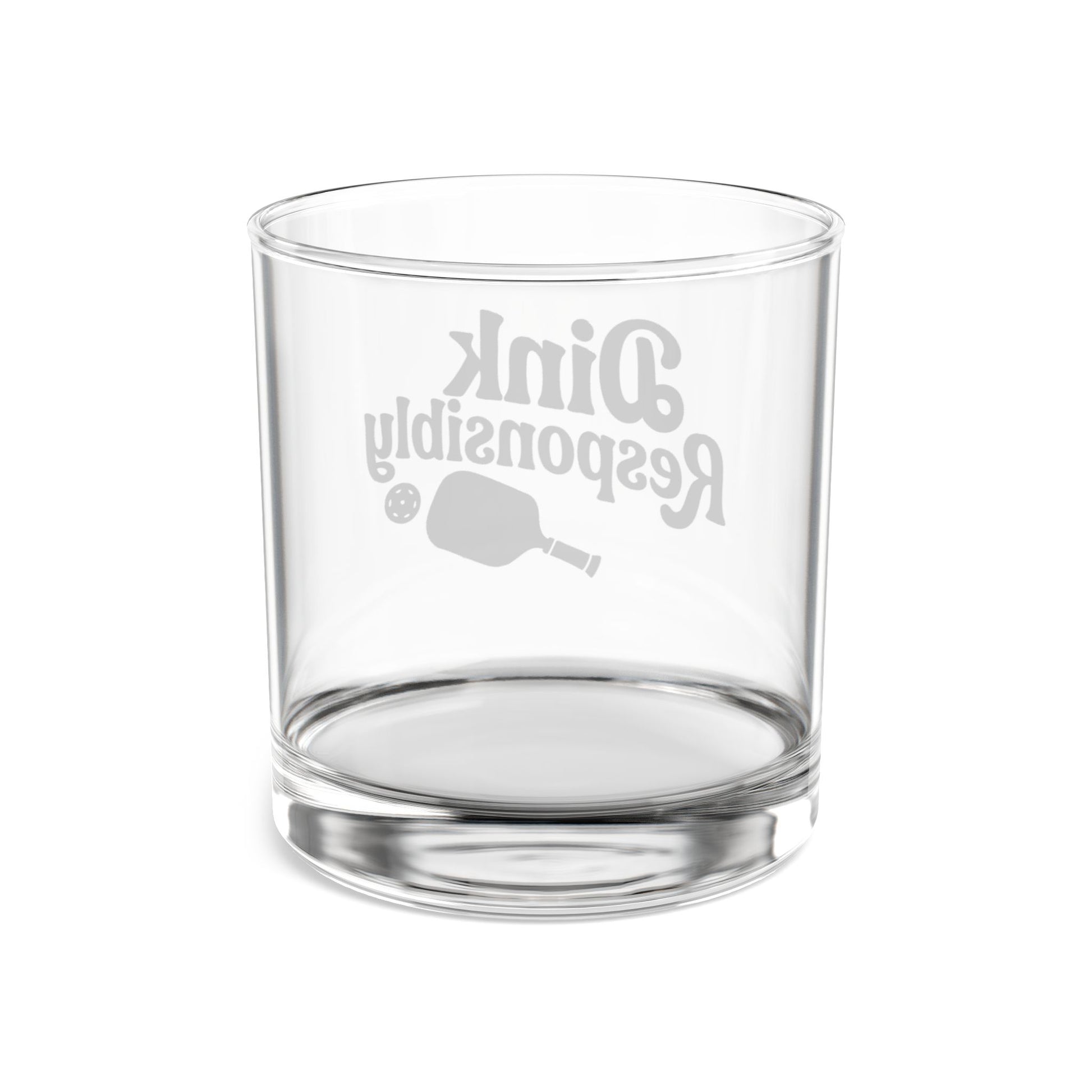 Pickleball Unique Rocks Glass - Dink Responsibly
