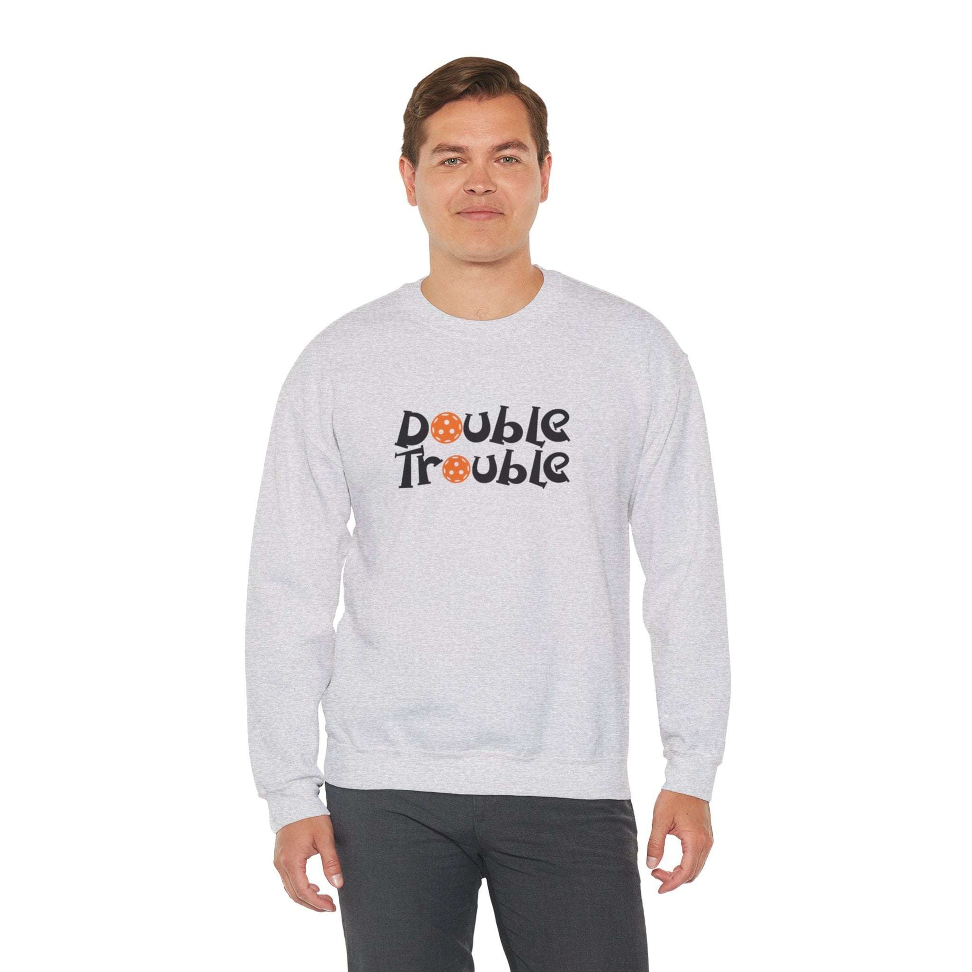Men's Quirky Pickleball Sweatshirt - Double Trouble