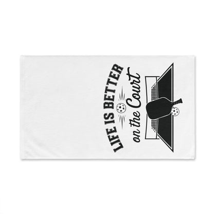 Pickleball Stylish Hand Towel - Life Is Better on the Court