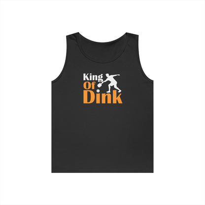 Men's Funny Pickleball Tank Top - King of Dink Black