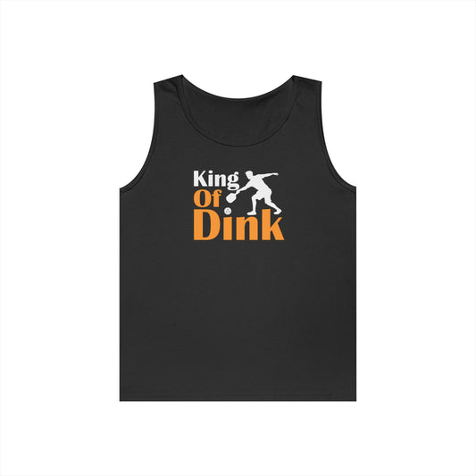 Men's Funny Pickleball Tank Top - King of Dink Black