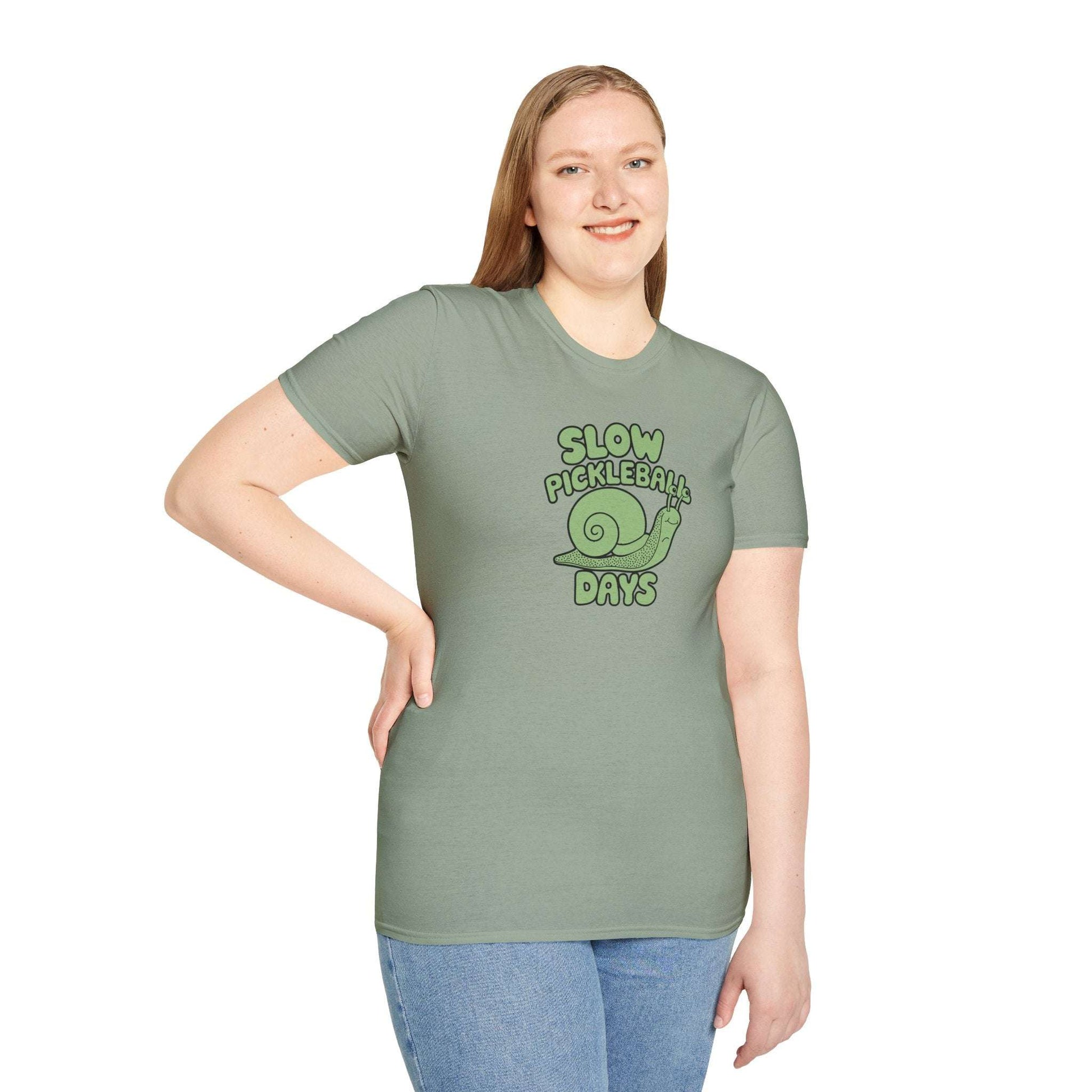 Women's Fun Pickleball T-shirt - Slow Pickleball Days