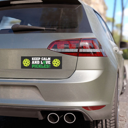 Pickleball Eye-Catching Car Magnet - Keep Calm and Love Pickles