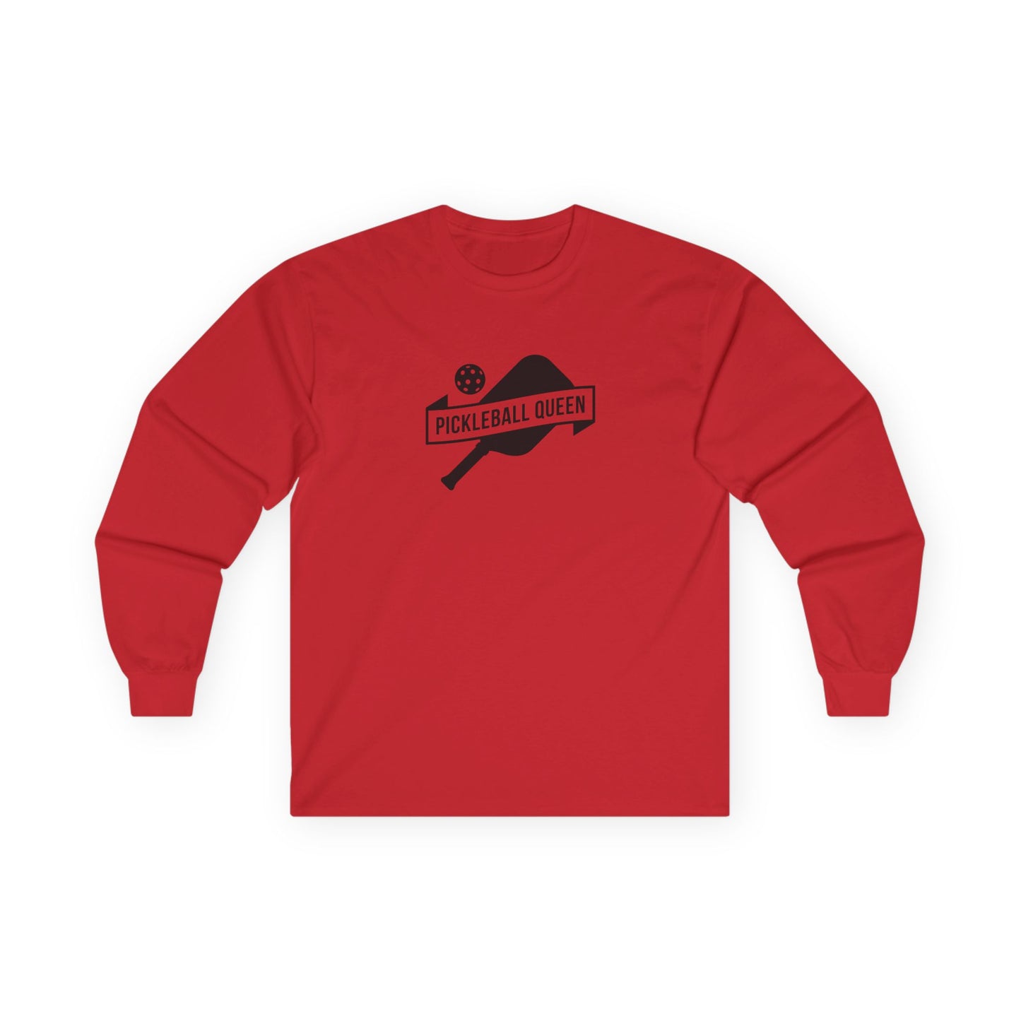 Women's Durable Pickleball Long Sleeves top - Pickleball Queen Red