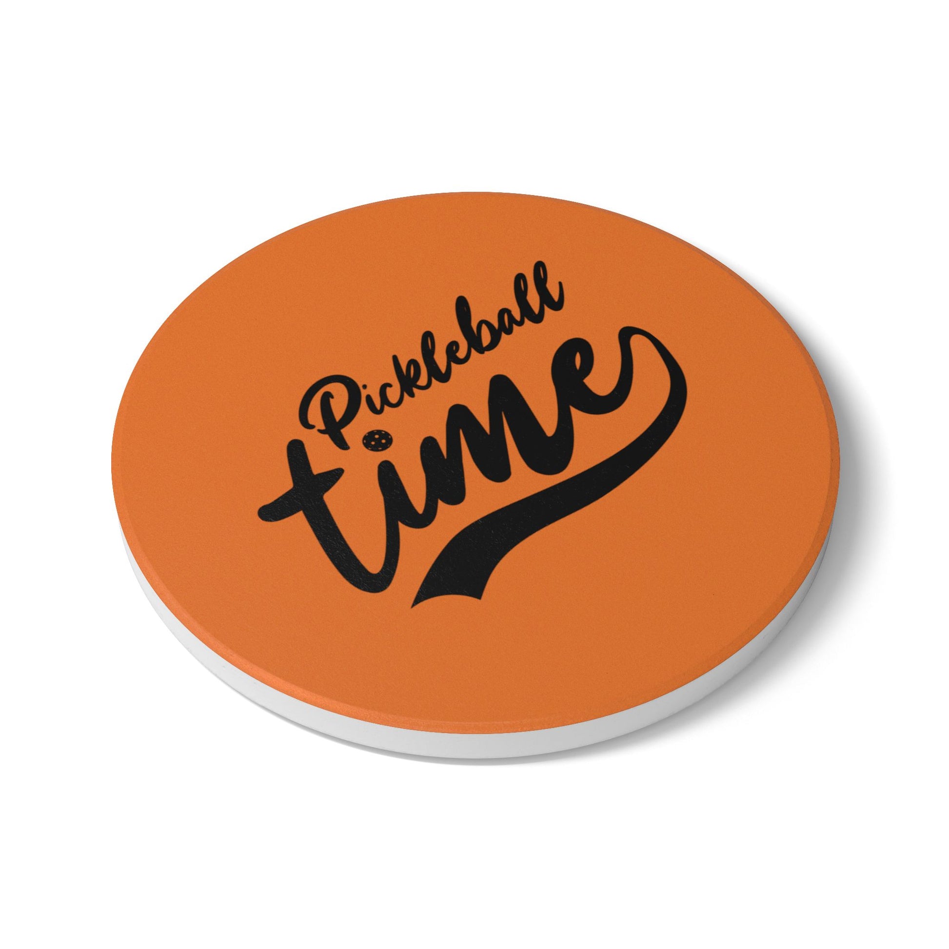 Pickleball Colorful Ceramic Coaster - Pickleball Time