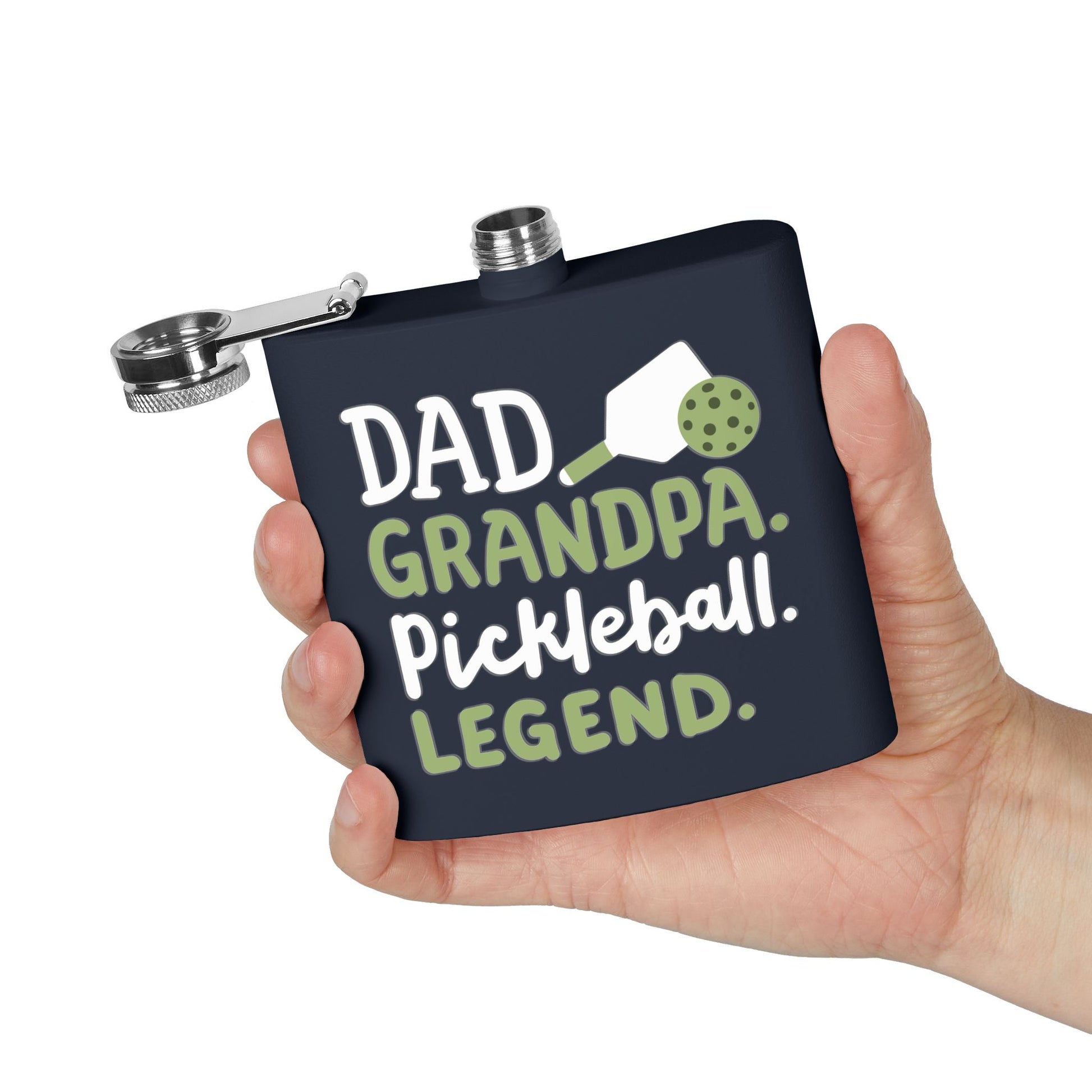 Pickleball Unique Flask - Dad Grandpa Pickleball Legend