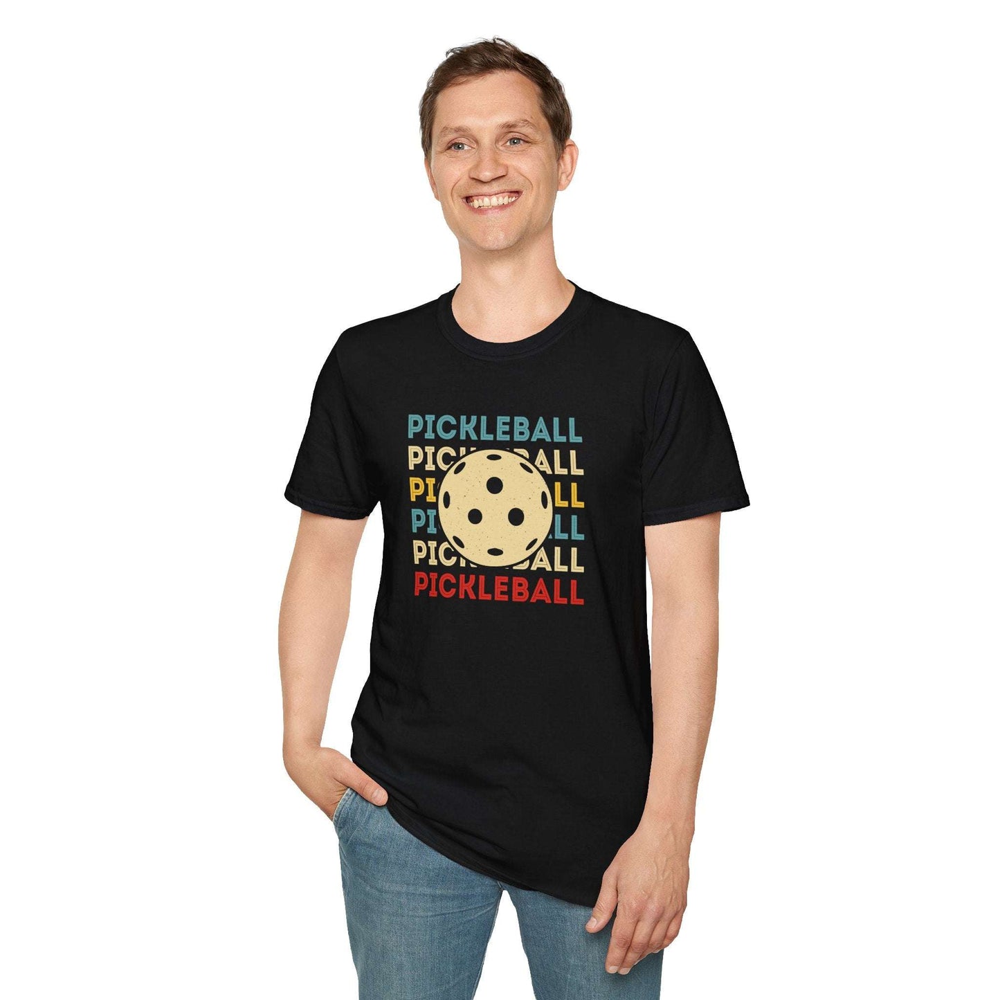 Men's Fun Pickleball T-shirt - Pickleball and Ball